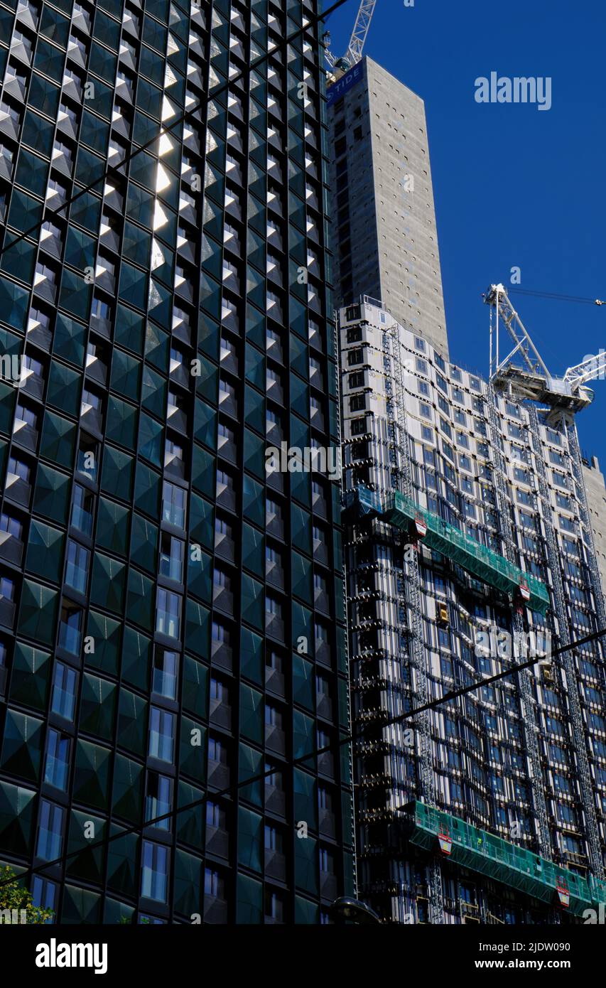 Costruzione di appartamenti modulari da parte di East Croydon South London Foto Stock