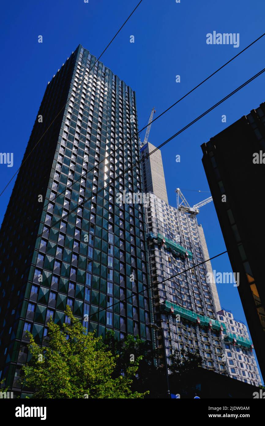 Costruzione di appartamenti modulari da parte di East Croydon South London Foto Stock