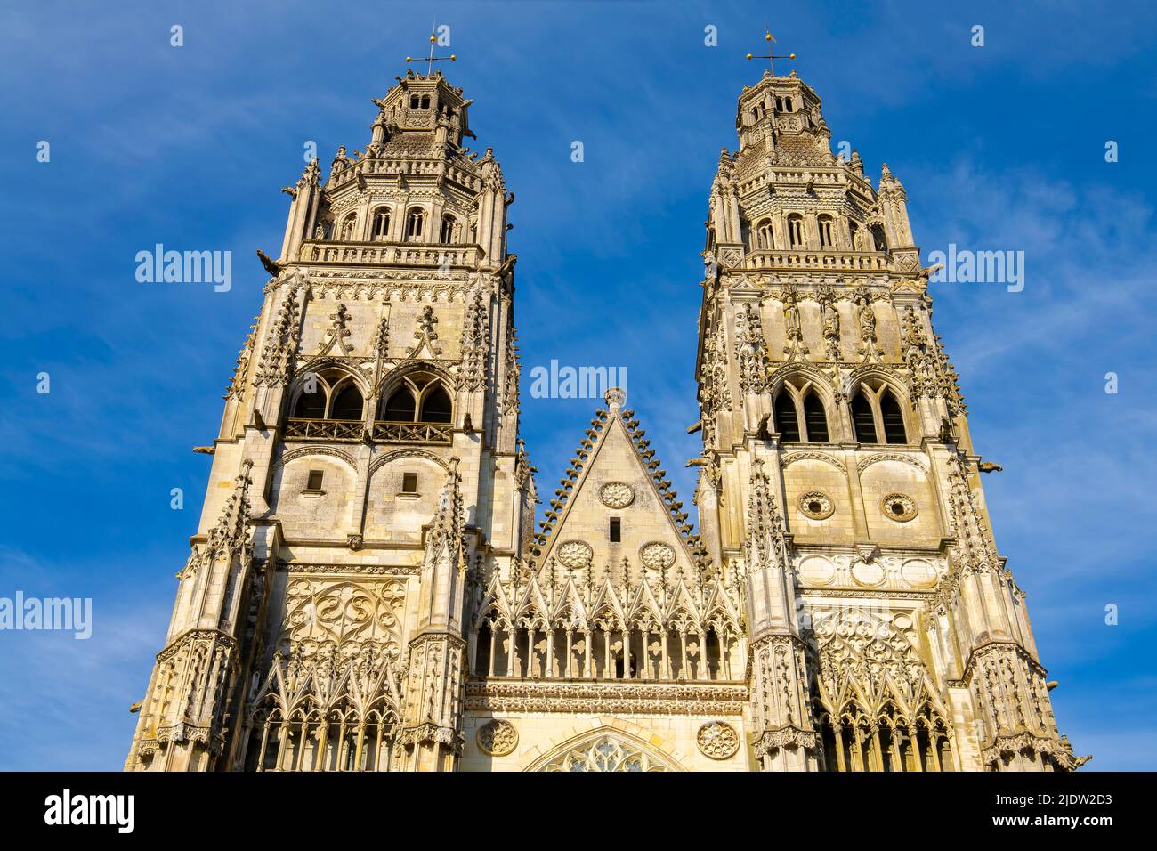 Cattedrale di Saint Gatien a Tours, Indre-et-Loire, Francia. Foto Stock