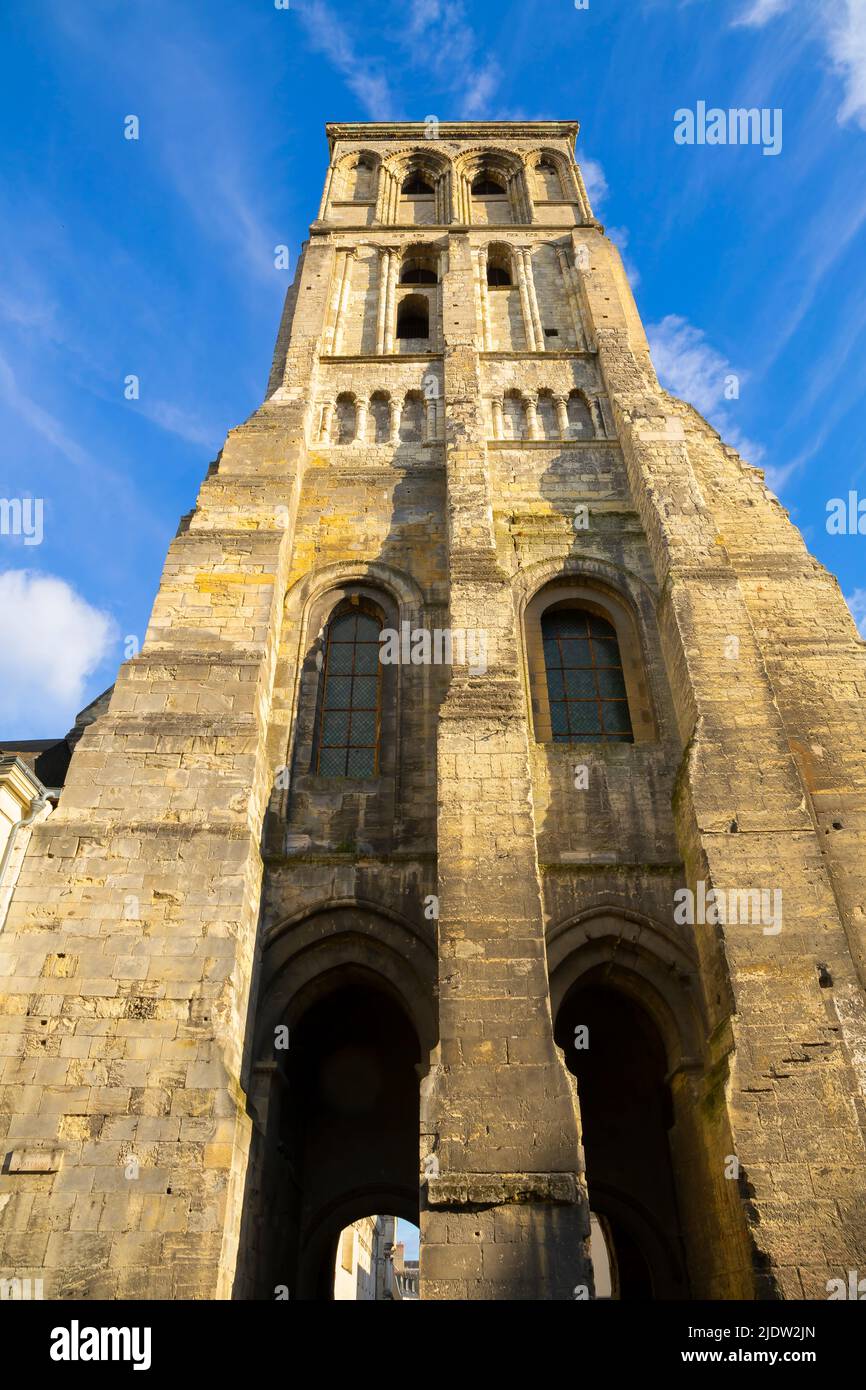 La Torre di Carlo il Grande in Tours. Una torre medievale del 11th secolo, Tours, Loire Vally, Francia Europa. Foto Stock