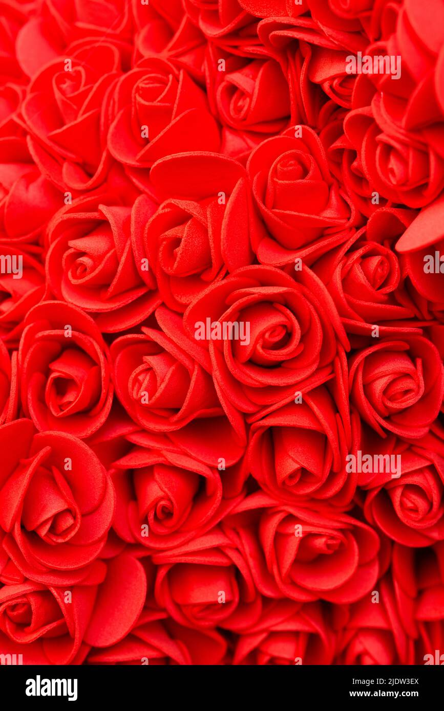 Schiuma fiore rosso rosa Foto Stock