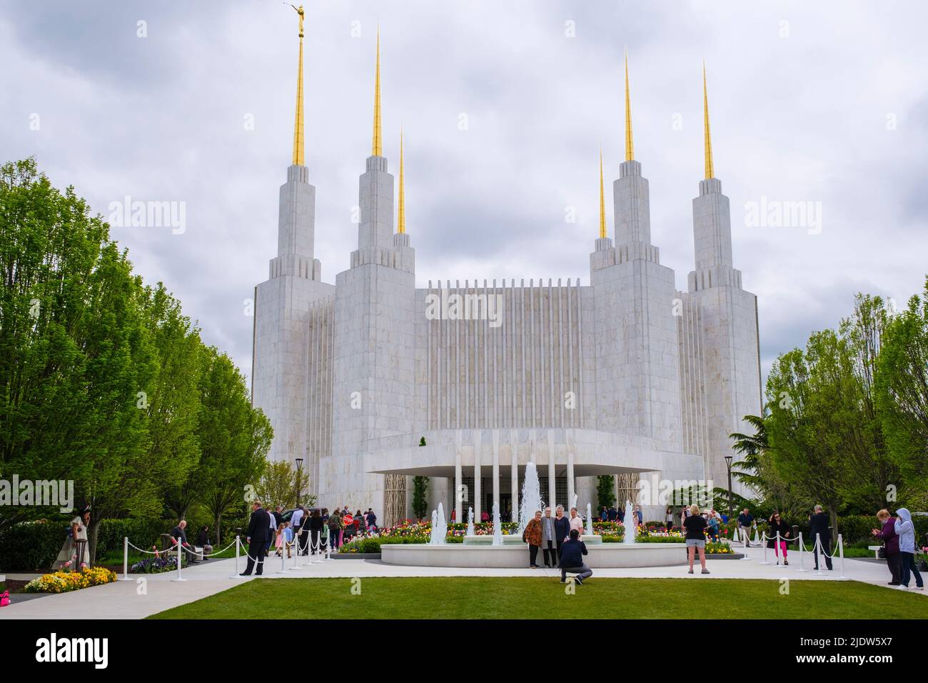 Mormon Temple, Kensington, Maryland, USA. Foto Stock
