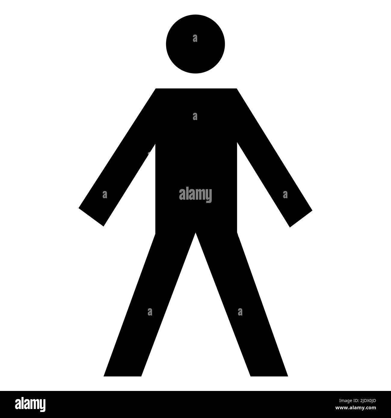 Simbolo di identificazione delle parti applicate di tipo BF su sfondo bianco Illustrazione Vettoriale