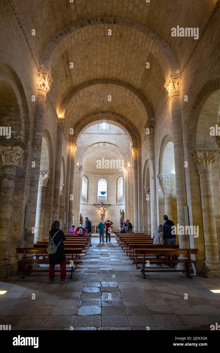 Spagna, Castilla y Leon, Fromista. Chiesa di San Martino di Tours, interno, romanico, 11th secolo. Foto Stock