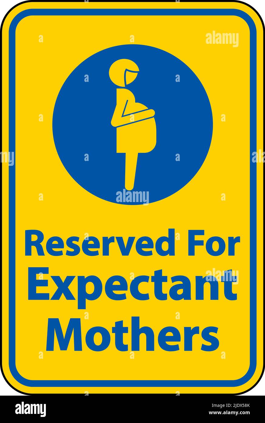 Riservato le madri in attesa Sign on White background Illustrazione Vettoriale