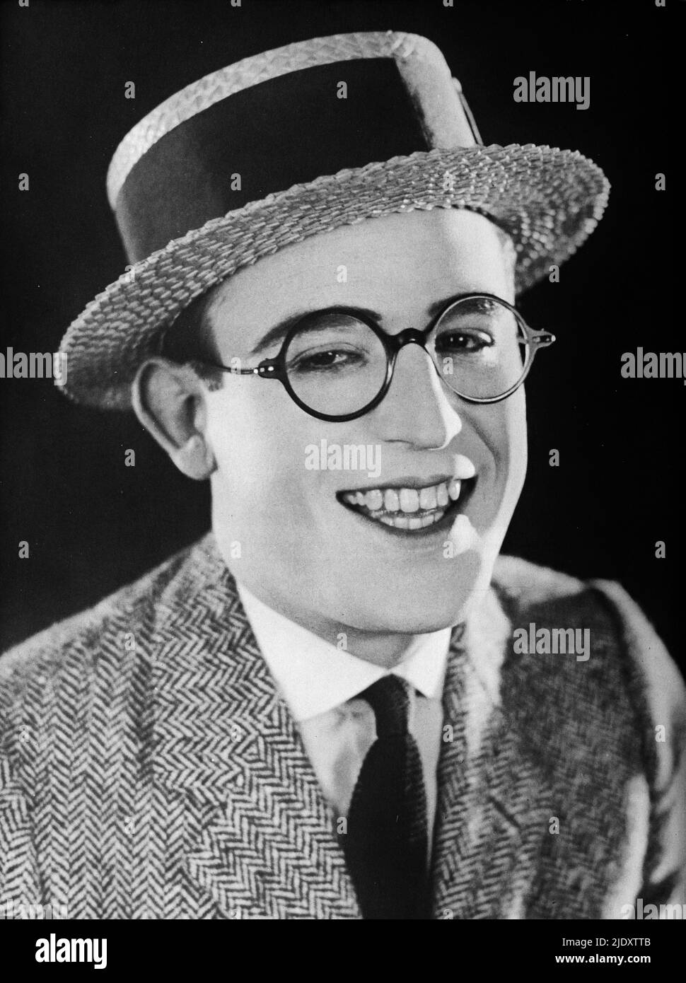 Un ritratto del 1924 della star americana del cinema muto Harold Lloyd Foto Stock