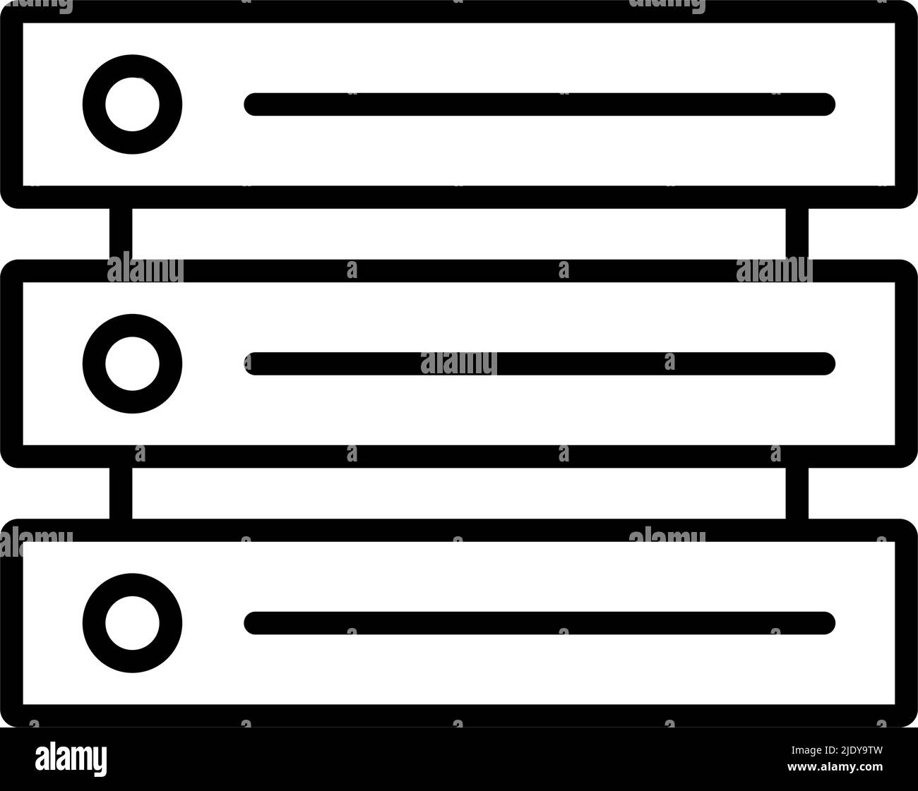 Icona server semplice. Simbolo del servizio di hosting. Vettore modificabile. Illustrazione Vettoriale