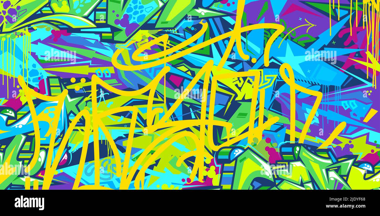 Astratto Urban Street Art Graffiti stile Vector Illustrazione modello di sfondo Illustrazione Vettoriale