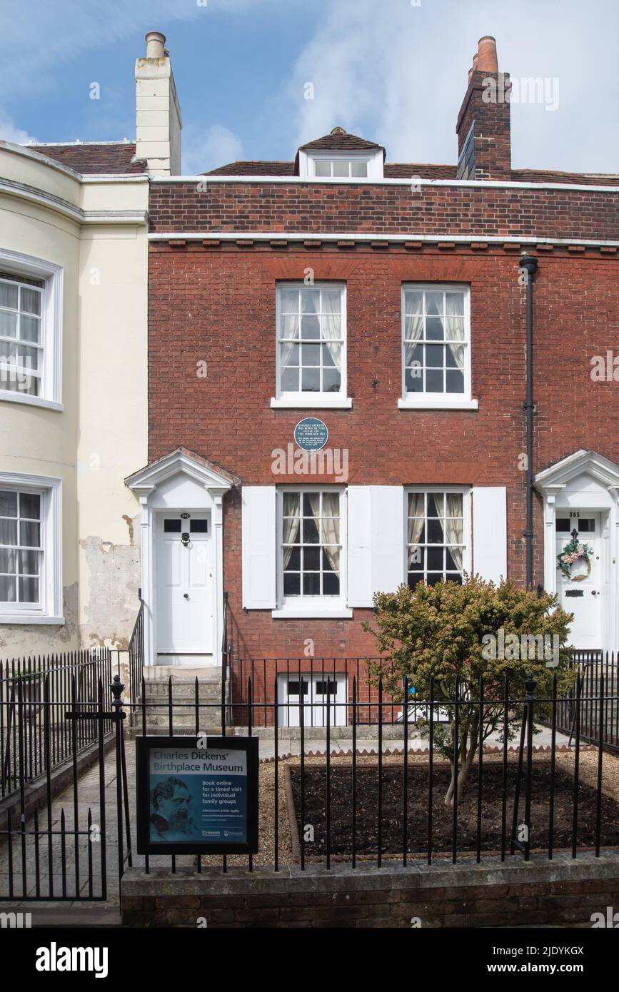 Charles Dickens' Birthplace Museum in Old Commercial Road Portsmouth, Inghilterra Foto Stock