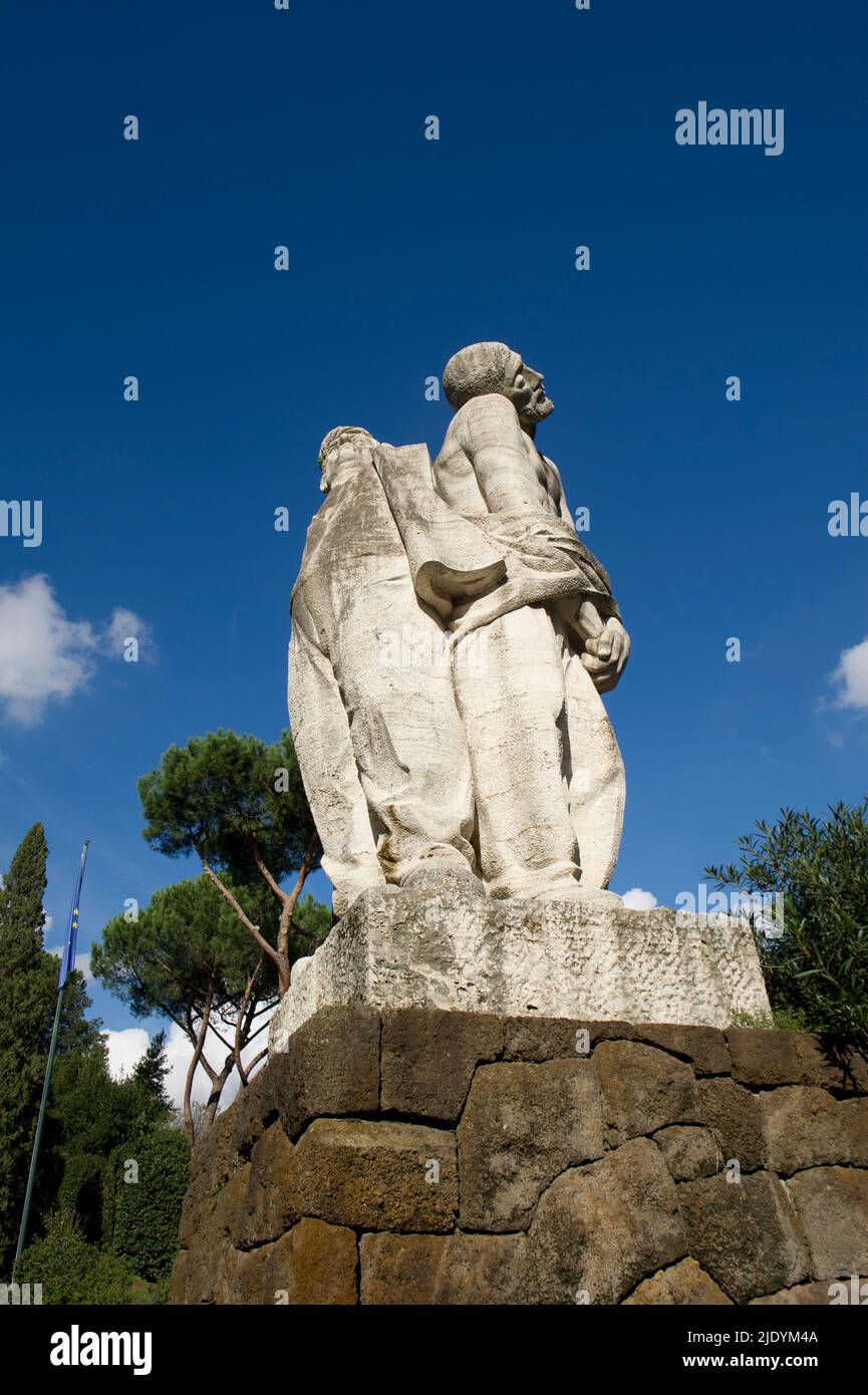 06 dicembre 2013 Europa. Italia, Roma, Mausoleo delle tombe Ardeatine dove i nazisti nel 1944 uccisero 335 romani all'interno delle cave come rappresaglia Foto Stock