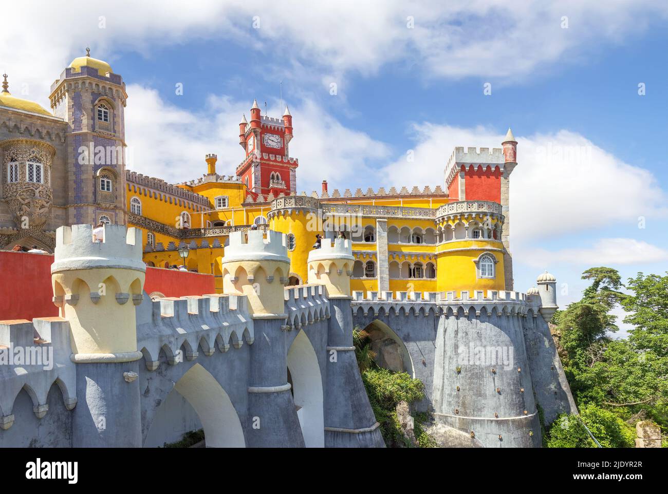 La famosa attrazione turistica - Palazzo Nazionale pena o Palacio Nacional da pena. Sintra, Portogallo Foto Stock
