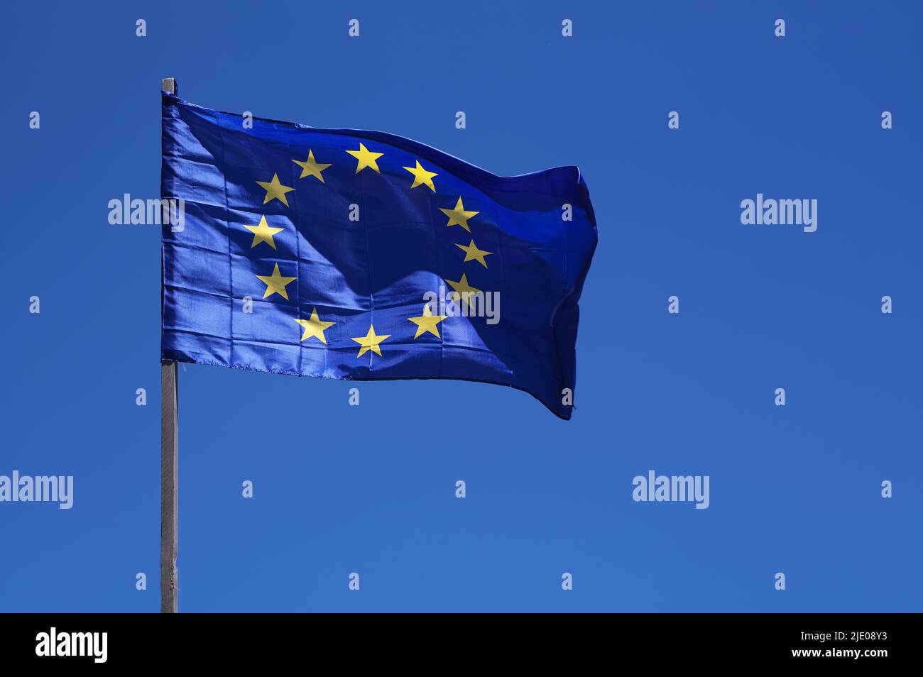 Bandiera europea, Sicilia, Italia Foto Stock