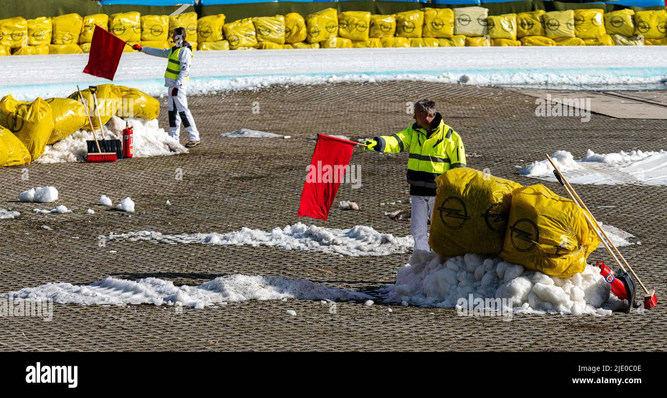 Ice Speedway Event, Hans Dohm Eisstadion, Wilmersdorf, Berlino, Germania Foto Stock