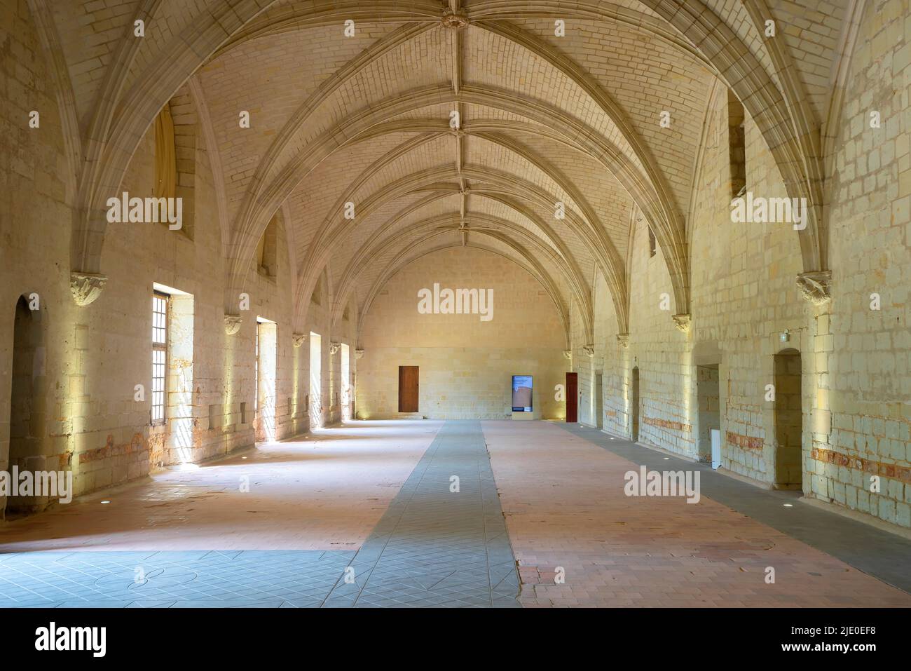 L'Abbazia reale di nostra Signora di Fontevraud o Fontevrault era un monastero nel villaggio di Fontevraud-l'Abbaye, vicino Chinon, dipartimento francese occidentale. Foto Stock