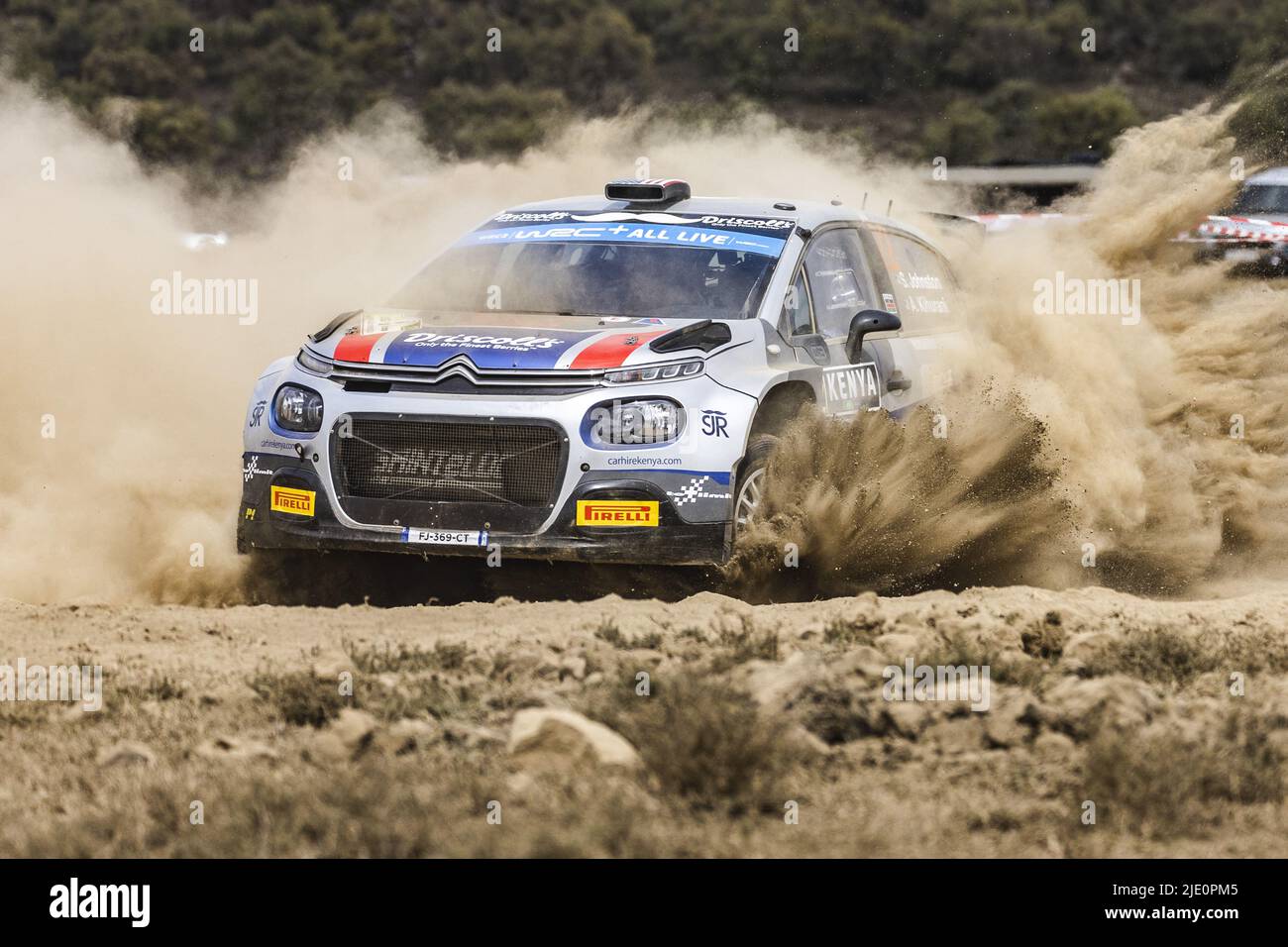 22 JOHNSTON Sean (Use), KIHURANI Alexander (usa), Citroen C3, azione durante il Safari Rally Kenya 2022, 6th round del WRC World Rally Car Championship 2022, dal 23 al 26 giugno 2022 a Nairobi, Kenya - Foto: Nikos Katikis/DPPI/LiveMedia Foto Stock