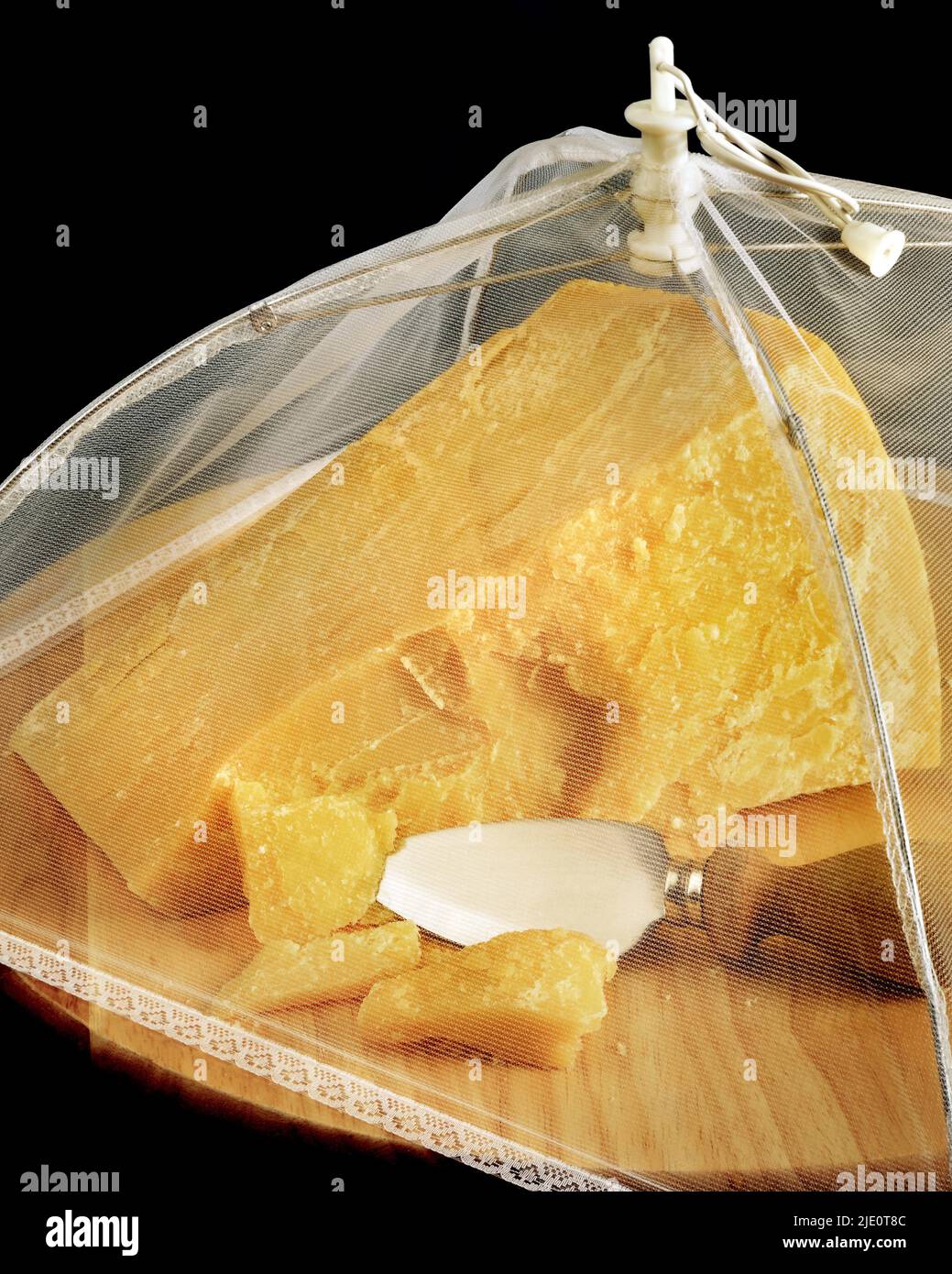 Vita morta, cibo, parmigiano. Foto Stock
