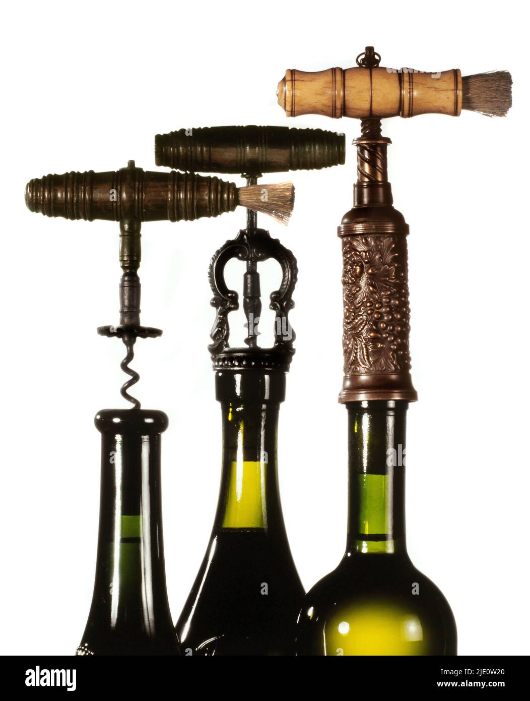 Vita morta, cavatappi antichi. Foto Stock