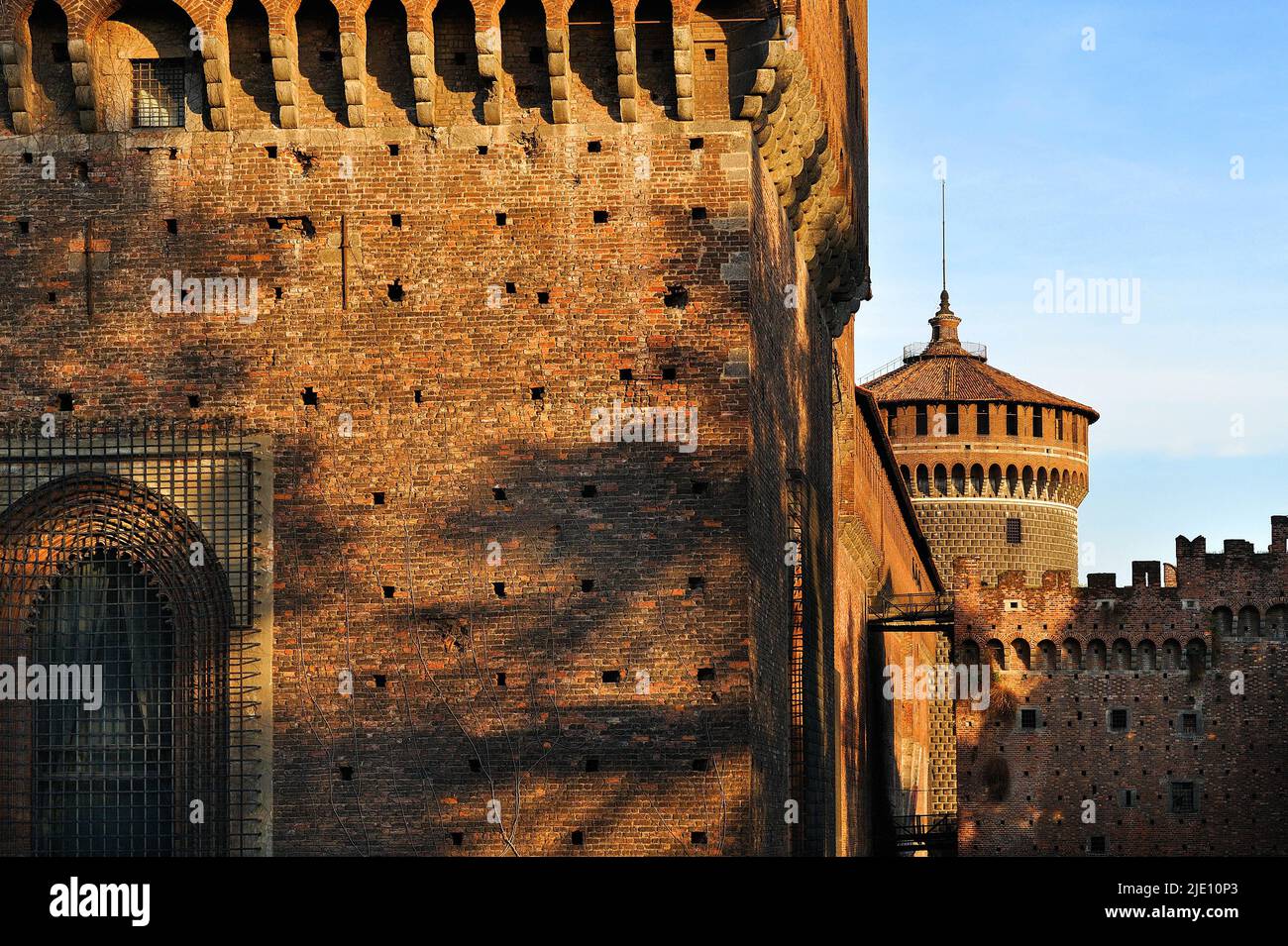 Milano, Castello Sforzesco. Foto Stock