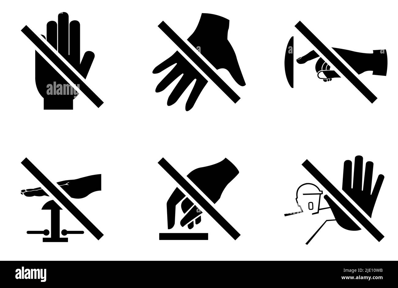 Non toccare l'icona del segno Illustrazione Vettoriale