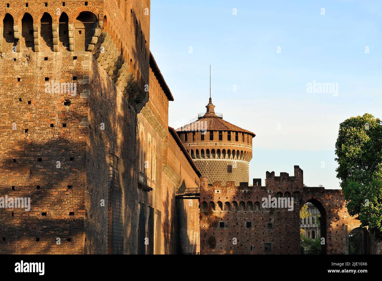 Milano, Castello Sforzesco. Foto Stock
