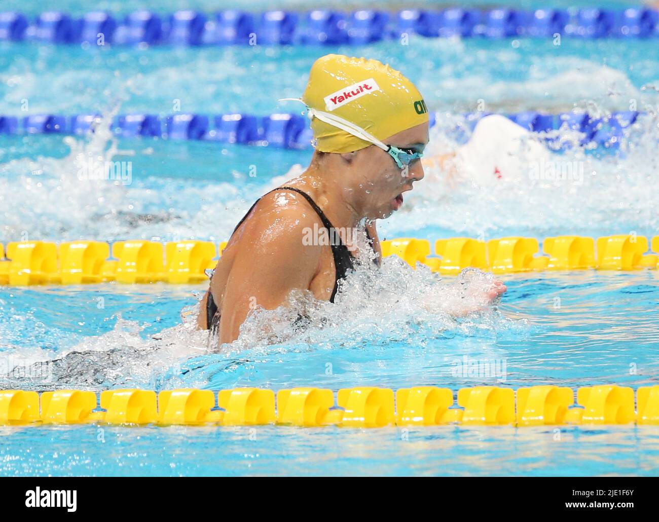 Jenna Strauch of Australia medaglia d'argento, 200 M donne stropicciate durante i Campionati del mondo FINA 19th Budapest 2022, evento di nuoto il 23 2022 giugno a Budapest, Ungheria - Foto: Laurent Lairys/DPPI/LiveMedia Foto Stock