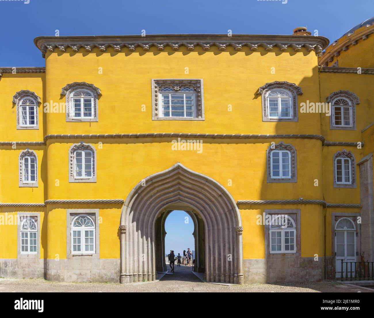 La famosa attrazione turistica - Palazzo Nazionale pena o Palacio Nacional da pena. Sintra, Portogallo Foto Stock