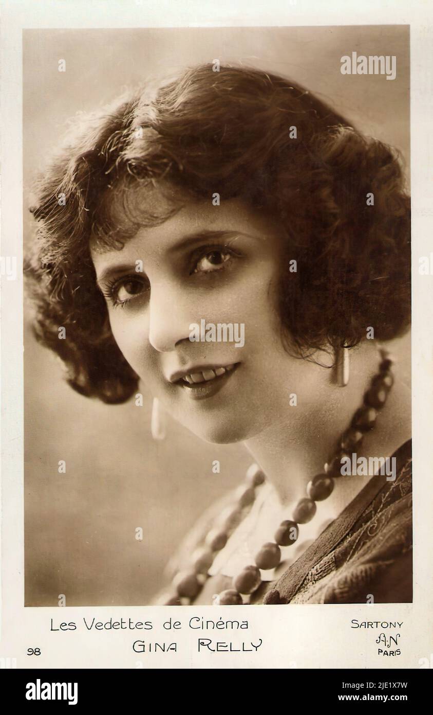 Ritratto di Gina relly 002 - l'era del cinema muto francese Foto Stock