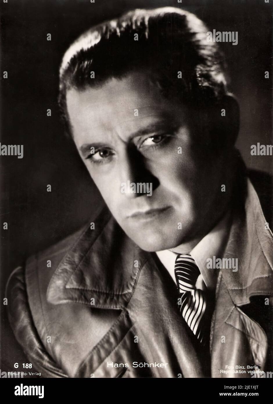 Ritratto di Hans Söhnker - terza stella tedesca del film Reich Foto Stock