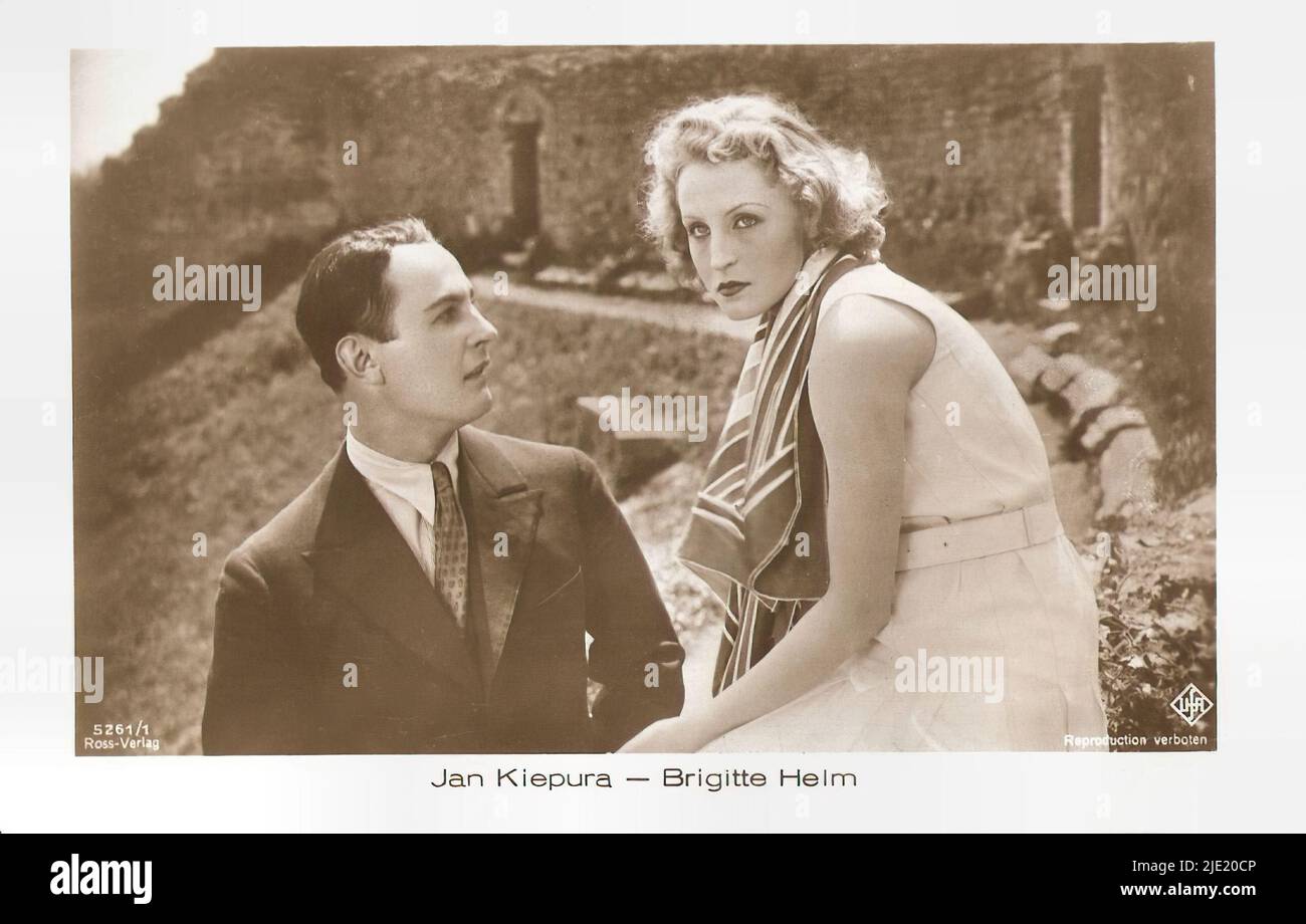 Ritratto di Jan Kiepura e Brigitte Helm a Die singende Stadt - cinema tedesco weimar era (1918 - 1935) Foto Stock
