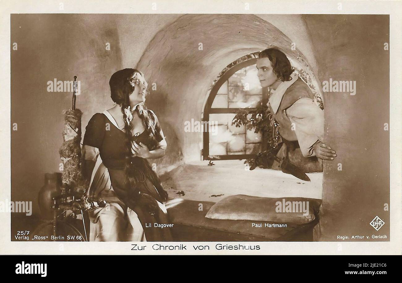 Ritratto di Lil Dagover e Paul Hartmann in Zur Chronik von Grieshuus (1925) - cinema tedesco dell'era weimar (1918 - 1935) Foto Stock