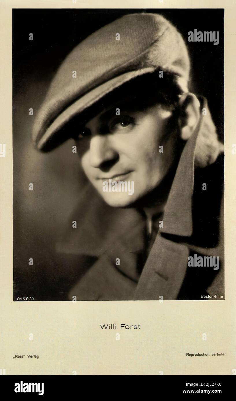 Ritratto di Willi Forst - terza stella tedesca del film Reich Foto Stock