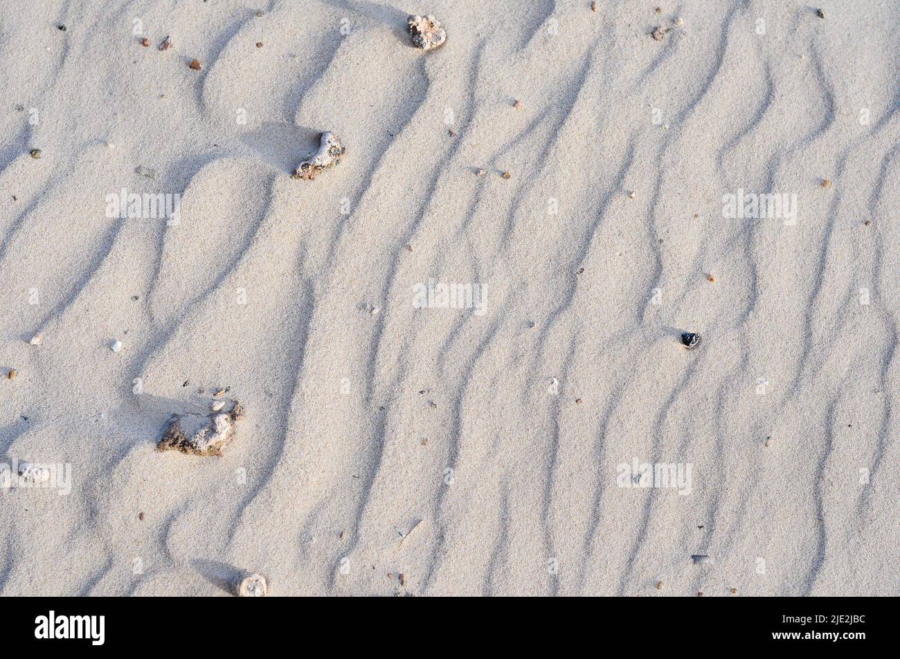 Motivi di sabbia a Juan Lacaze's Beach, Colonia, Uruguay Foto Stock
