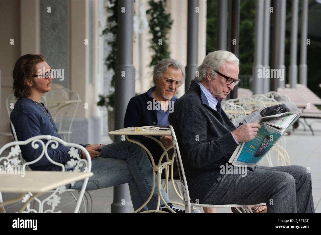 PAUL DANO, Harvey Keitel, Michael Caine, della gioventù, 2015 Foto Stock