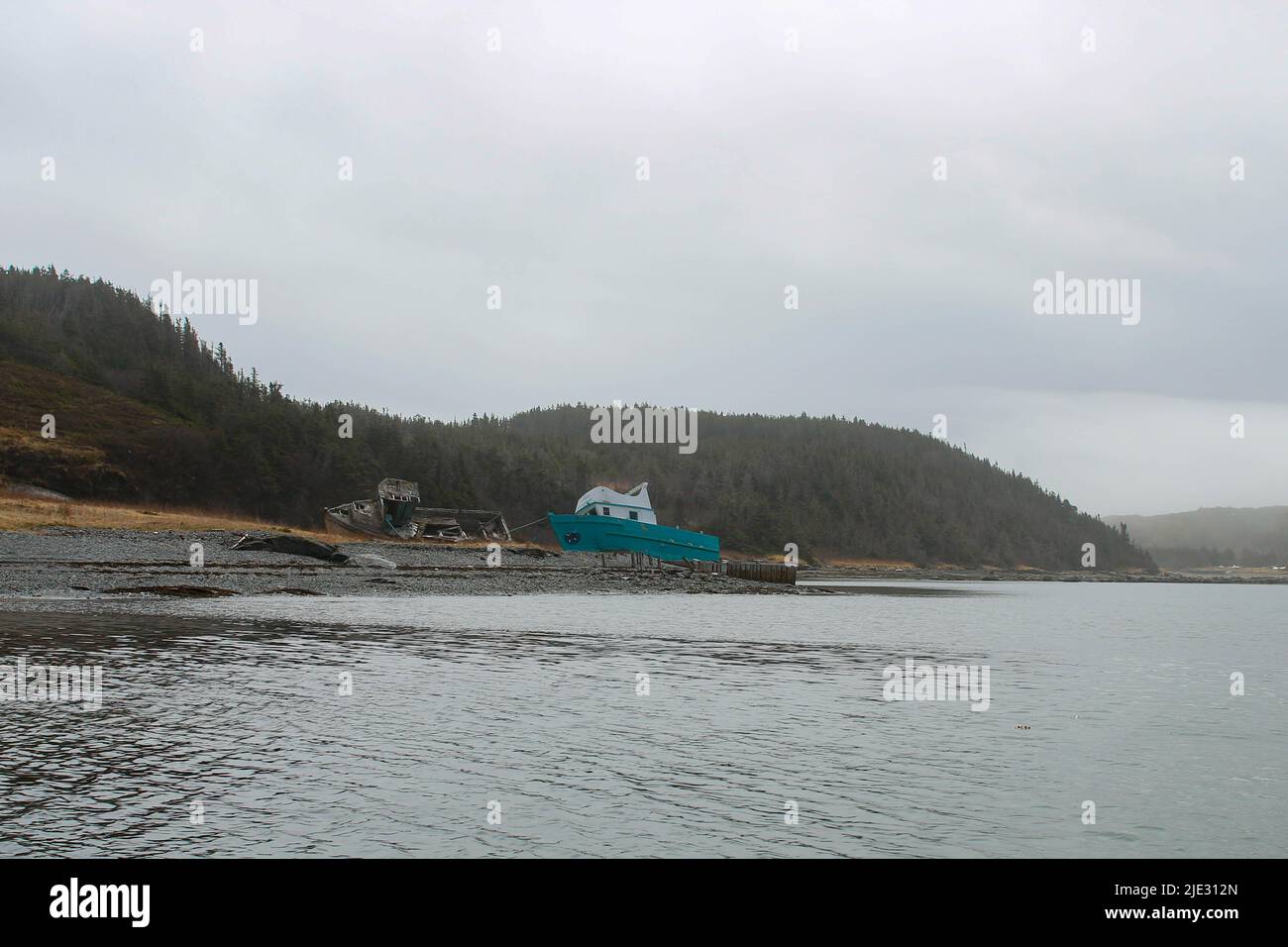 Tempesta nell'Oceano Terranova in canada durante maggio Foto Stock