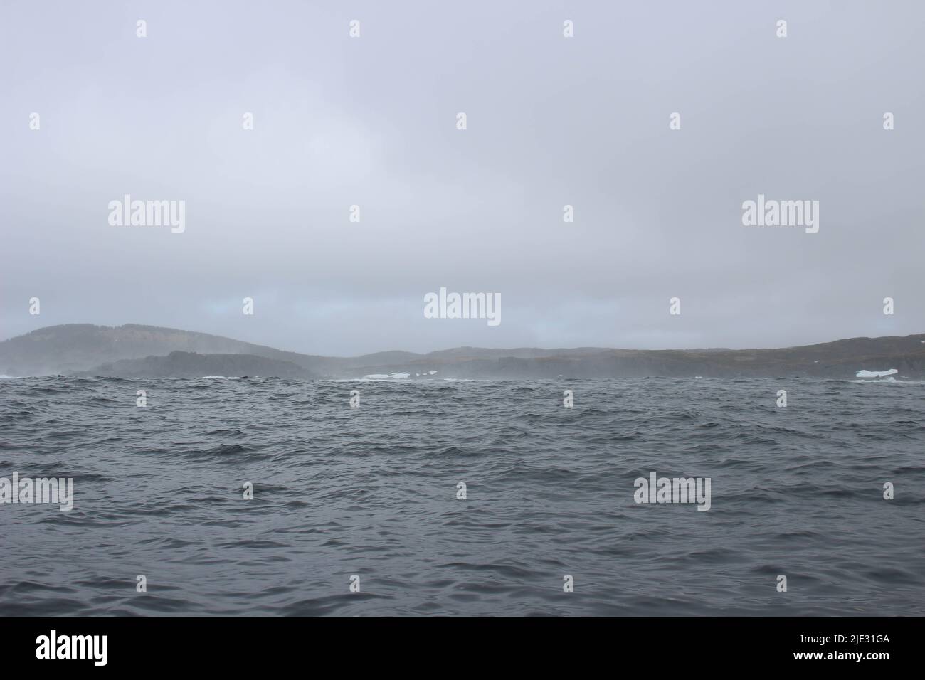 Tempesta nell'Oceano Terranova in canada durante maggio Foto Stock