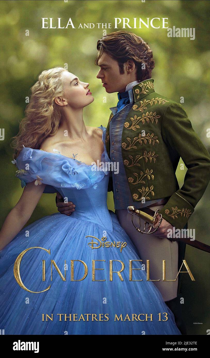 LILY JAMES, RICHARD MADDEN POSTER, Cenerentola, 2015 Foto Stock