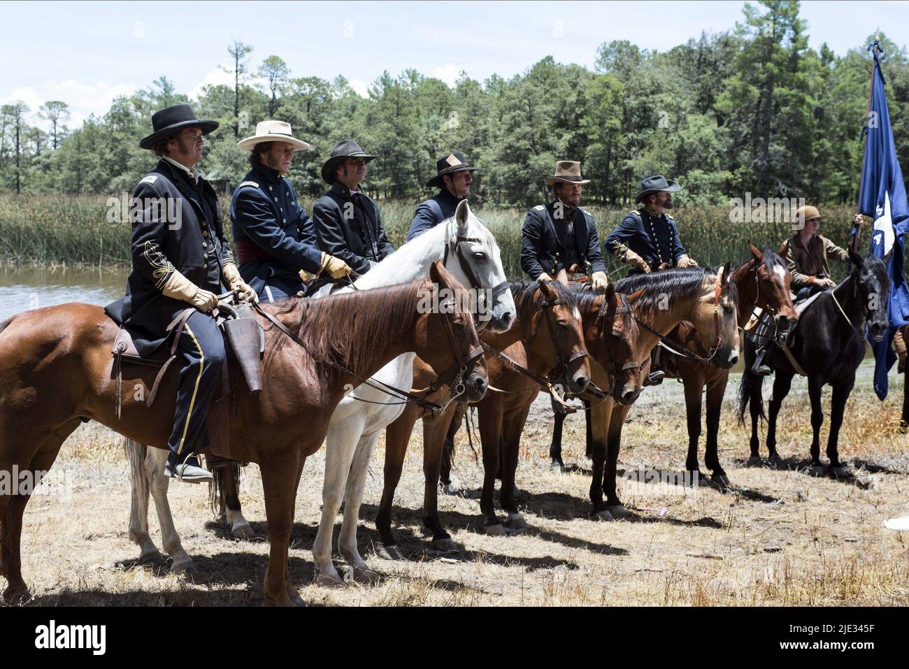 CHAD MICHAEL MURRAY, Bill Paxton, JEFF FAHEY, GEOFFREY BLAKE, Crispin Glover, JACOB LOFLAND, Raúl Méndez, TEXAS RISING, 2015 Foto Stock