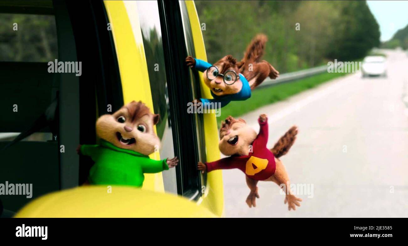 THEODORE, Alvin, Simon, Alvin ed i Chipmunks: LA STRADA CHIP, 2015 Foto Stock
