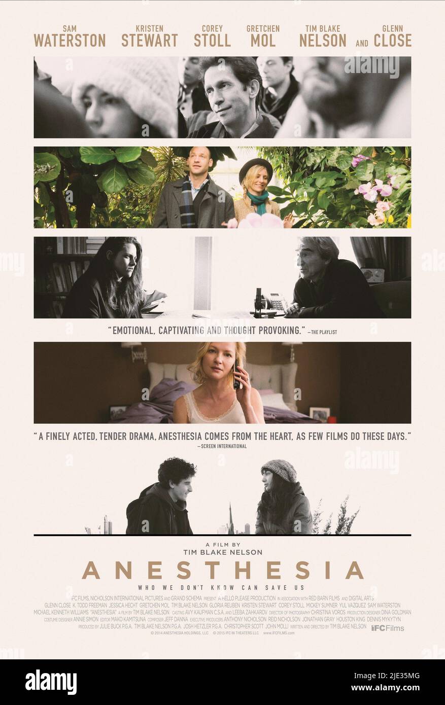 POSTER DEL FILM, ANESTESIA, 2015 Foto Stock