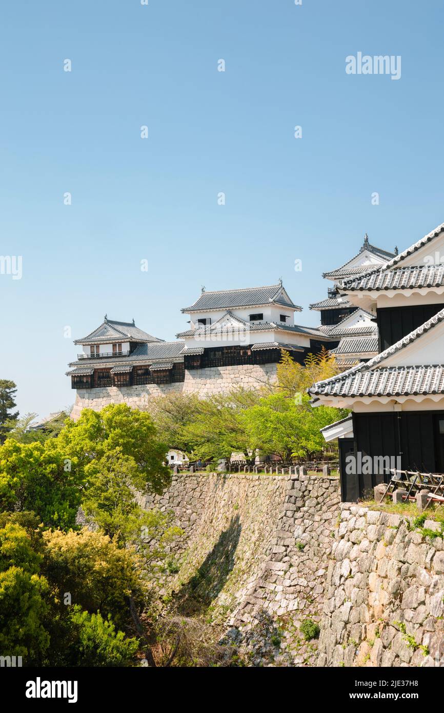 Matsuyama Castello architettura tradizionale in Giappone Foto Stock