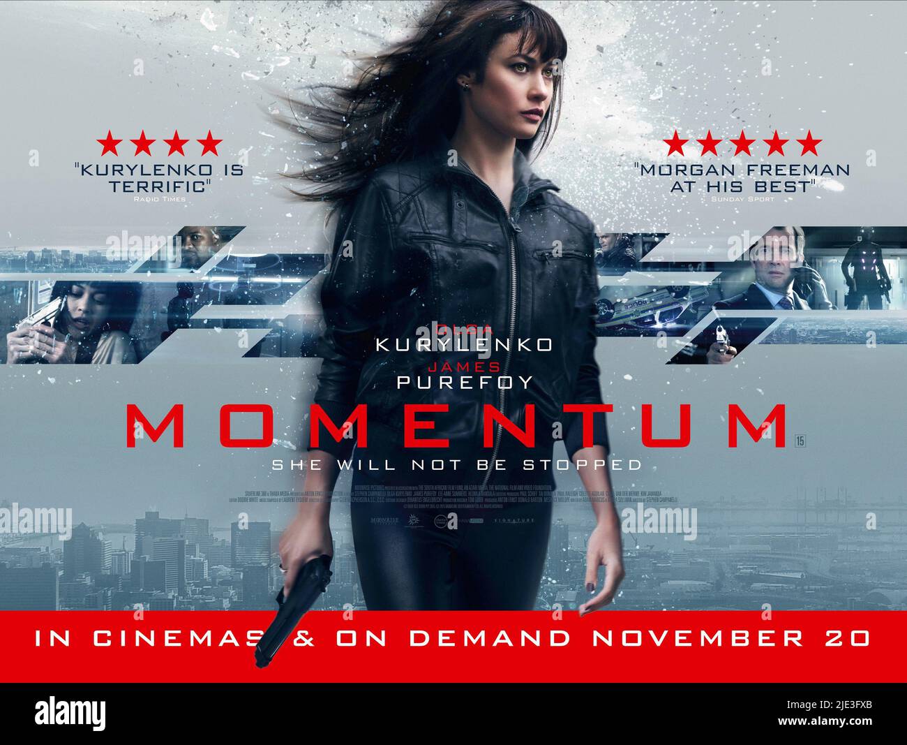 POSTER DI OLGA KURYLENKO, MOMENTUM, 2015 Foto Stock