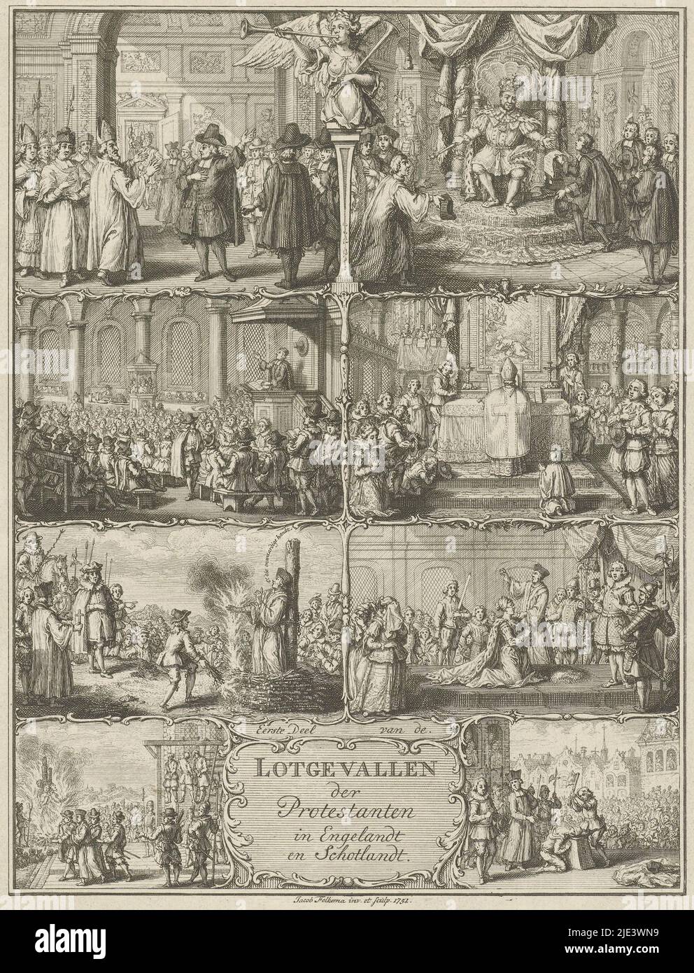 Studiosi nell'interpretazione della lettera di Paolo a Tito, Jacobus Battista, dopo Jan Goeree, 1704, in primo piano due uomini si piegano su una mappa di Creta, sullo sfondo diversi uomini sono seduti intorno a un tavolo con un grande libro. A destra, una rappresentazione con Cristo che benedice un uomo inginocchiato davanti a lui., stampatore: Jacobus Baptist, (menzionato sull'oggetto), disegnatore intermedio: Jan Goeree, (menzionato sull'oggetto), editore: Gerardus Borstius, (menzionato sull'oggetto), Amsterdam, 1704, carta, incisione, incisione, h 183 mm x l 142 mm Foto Stock