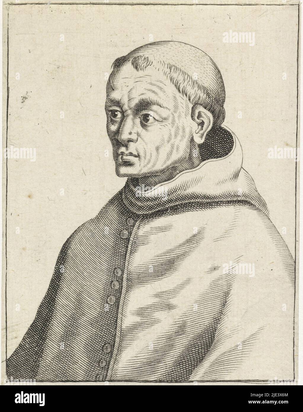 Ritratto del cardinale francese Pierre de Foix, Frans van den Wijngaerde, 1644, tipografo: Frans van den Wijngaerde, Anversa, 1644, carta, incisione, a 128 mm x l 88 mm Foto Stock