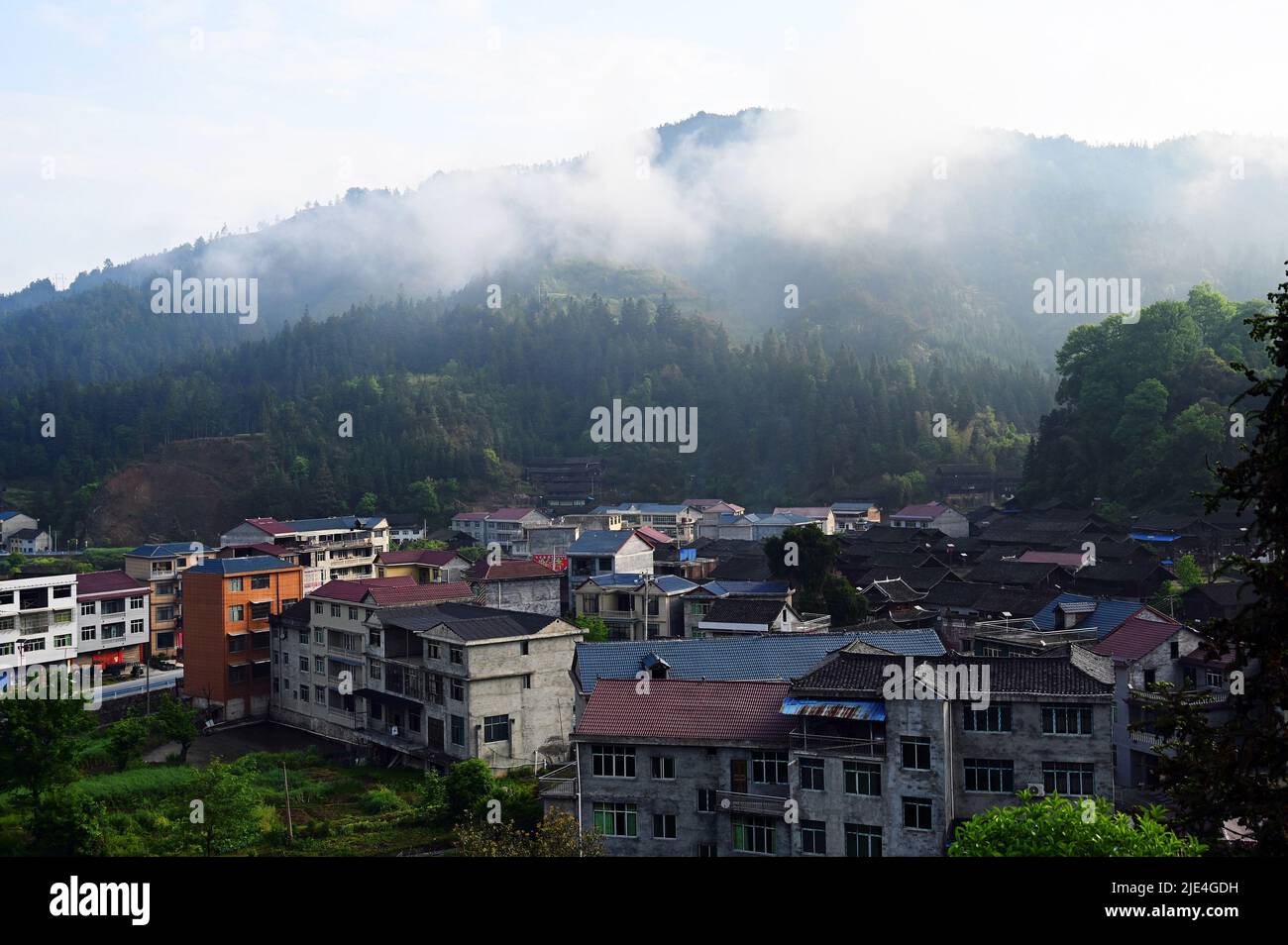 Guizhou jin Screen villaggio di montagna cambiato Foto Stock