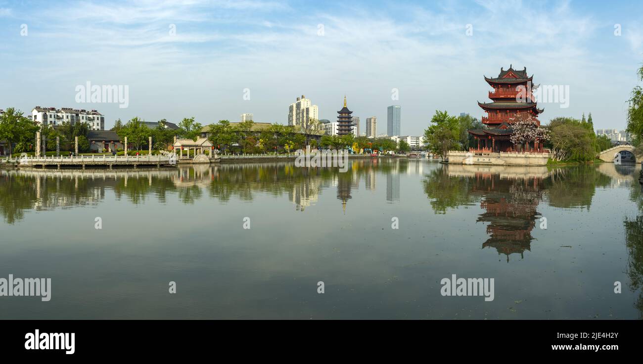 La situazione attuale della provincia di jiangsu qingjiang pu scenario Foto Stock