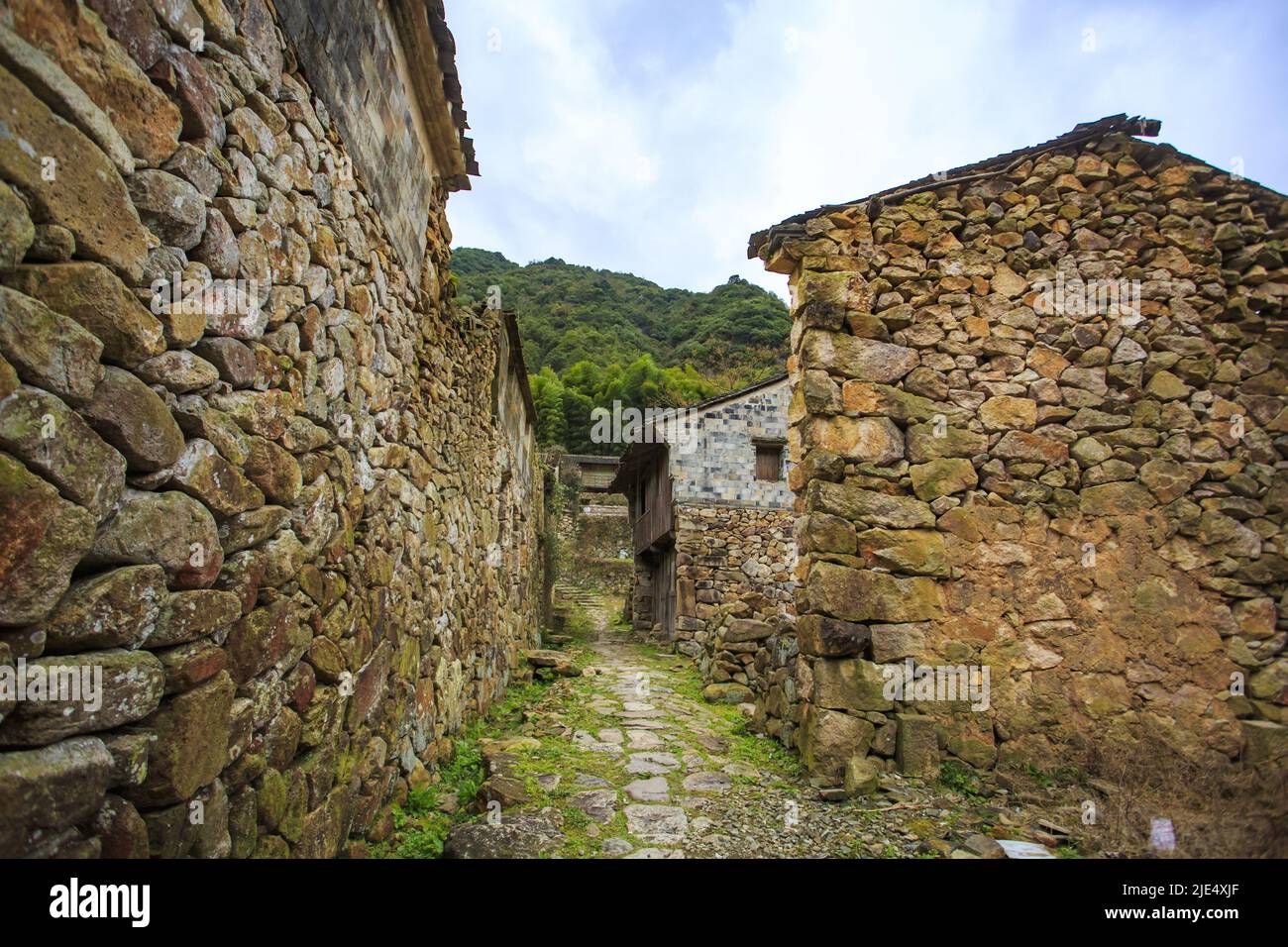 Linhai zhejiang taizhou piccolo villaggio antico di zhi Foto Stock