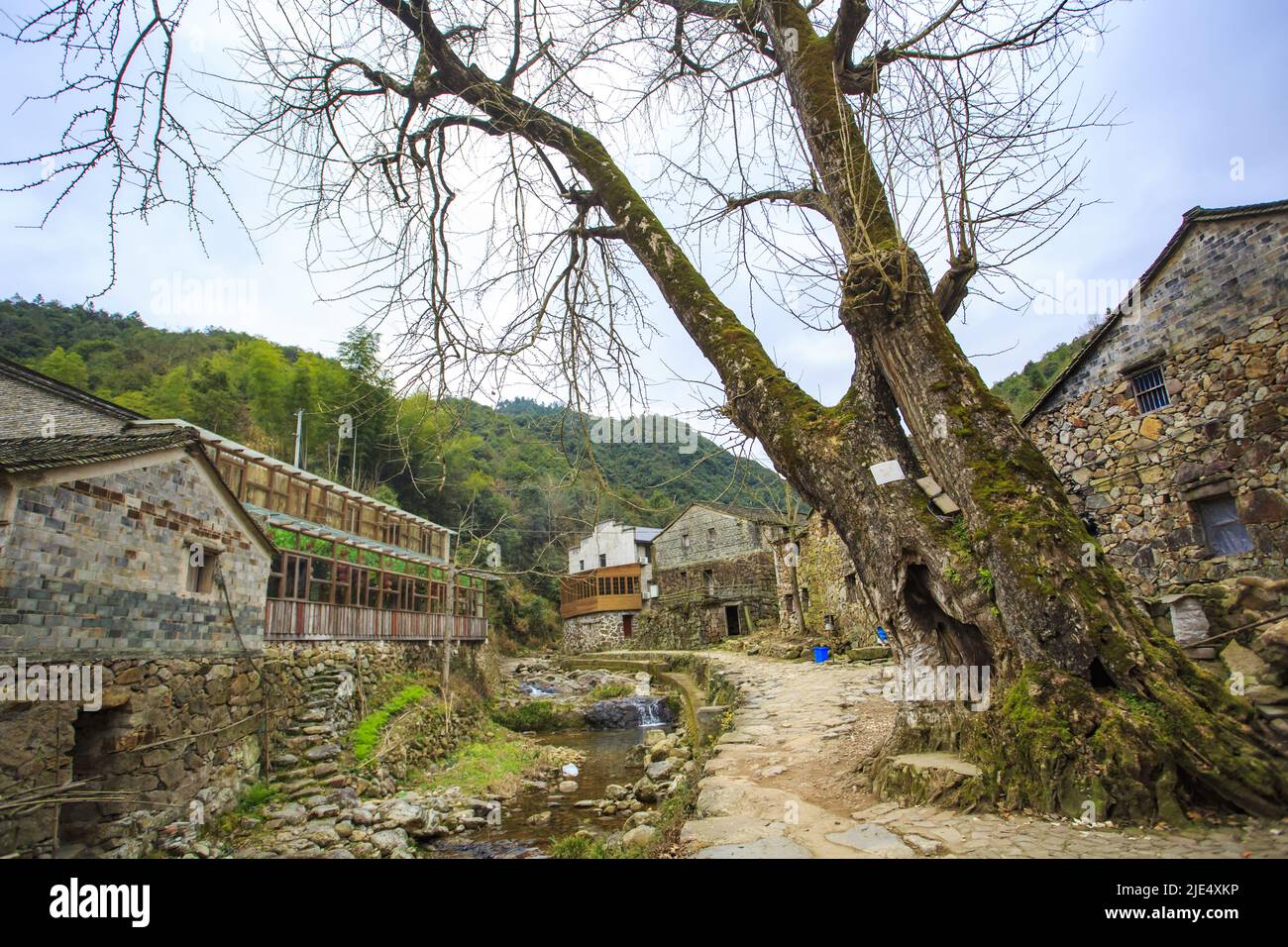 Linhai zhejiang taizhou piccolo villaggio antico di zhi Foto Stock