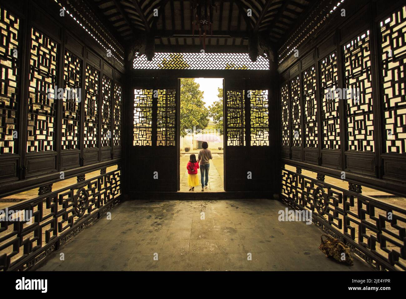 Zhejiang Huzhou città nanxun antiche strutture architettoniche jiangnan antica città Foto Stock