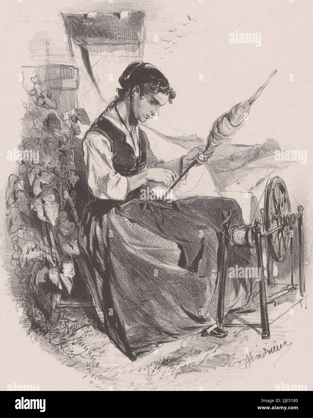 La storia si basa sul libro 'Les liaisons dangereuses' di Pierre Choderlos de Laclos, Clara ammira la collana che ha ottenuto da Gustave Gustave, ce vieux banquier est il généreux, cheated Clara o relazioni rischiose (titolo della serie) Clara trompée ou les liaisons dangereuses (titolo della serie)., print maker: Nicolas Maurin, (menzionato sull'oggetto), stampante: veuve Delpech (Naudet), (menzionato sull'oggetto), Parigi, 1825 - 1842, carta, h 422 mm - l 285 mm Foto Stock