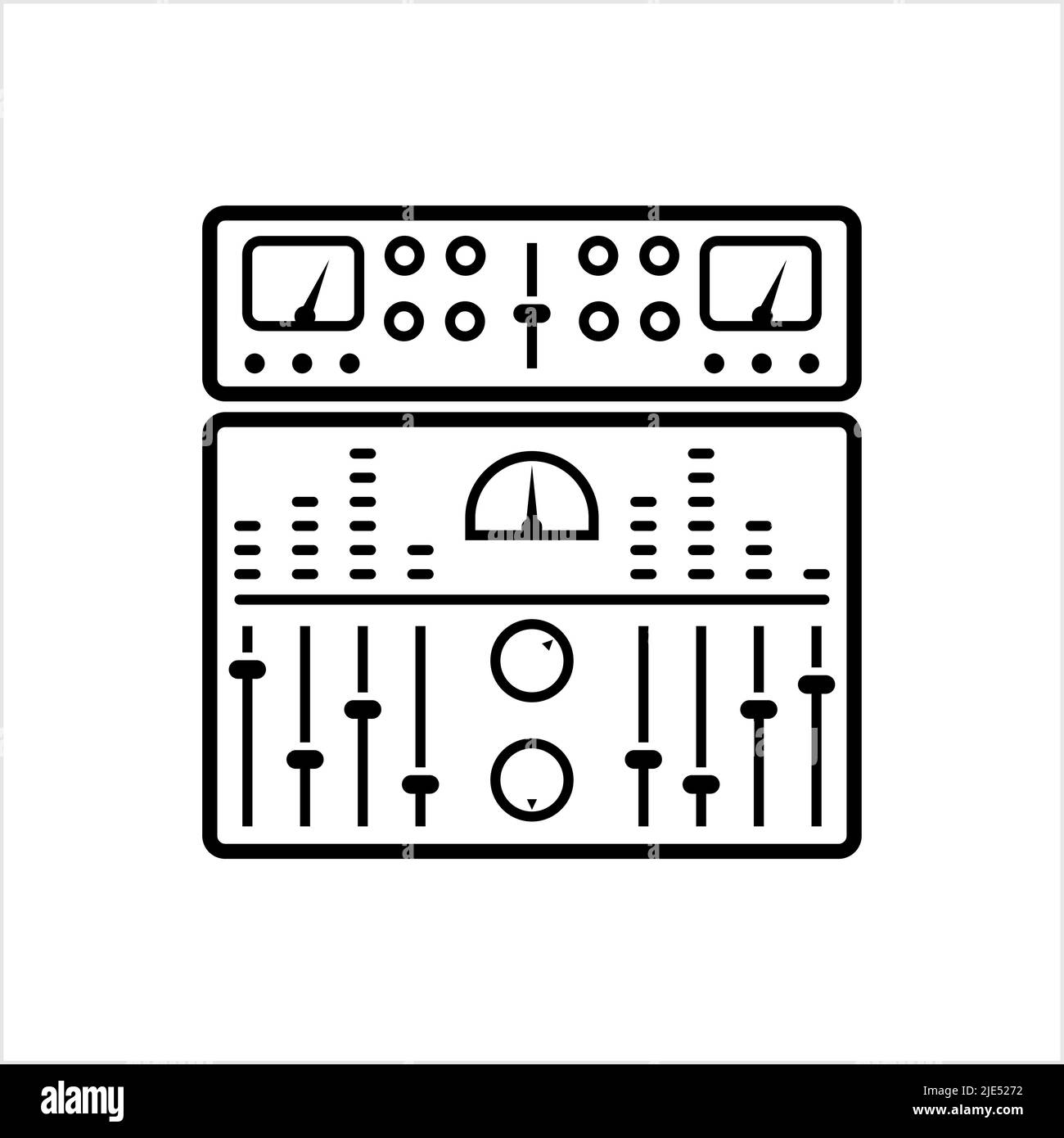 Sound Mixer icona, Sound Mixing Equipment icona Vector Art Illustrazione Illustrazione Vettoriale